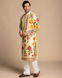 Butter Yellow Floral Embroidered Kurta Set