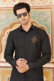 Black shirt with  zari motif