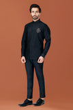 Black shirt with  zari motif