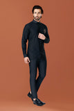 Black shirt with  zari motif