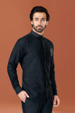 Black shirt with  zari motif