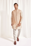 Short open bandi set with kurta and slim pant