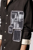 Oversized Patch work shirt