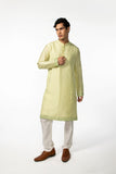 MINT GREEN DOWN PLACEMENT MIRROR KURTA SET