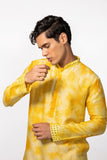 YELLOW TIE DYE MIRROR KURTA SET