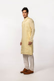 YELLOW BEADS KURTA SET