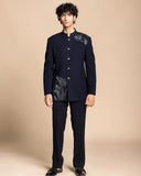 Navy Metallic Jodhpuri Set