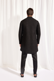 Deconstructed Jacket Set with kurta and slim pant