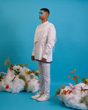 Apron Over Layer Gathered Shirt