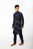 MIDNIGHT BLUE CHAIN STITCH KURTA SET