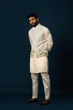 FAWN & IVORY TERRESTRIAL KURTA & NEHRU SET