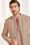 Short Achkan Open Set with kurta and  Slim Pant