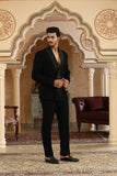 glitter flower cut embroidered suit set