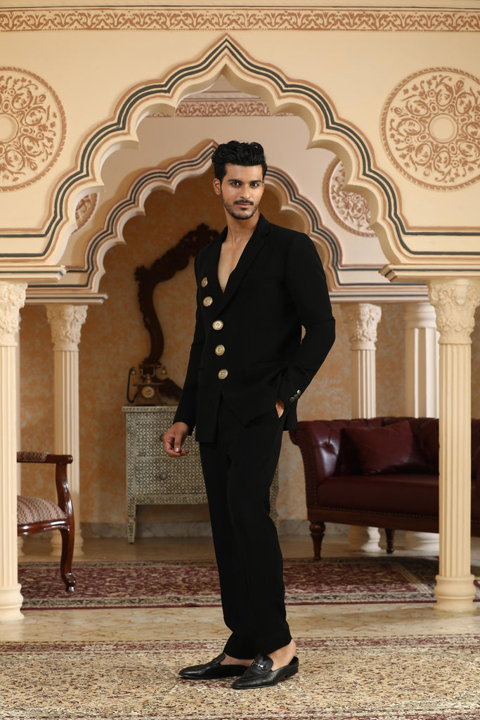 gold coins black suit set – Curato - Main Image