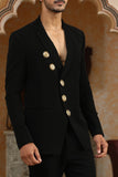 gold coins black suit set