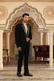 gold vines embroidered suit set