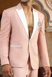 serpents charm linen  embroidered suit set