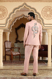 serpents charm linen  embroidered suit set