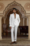 classic white italian suit set