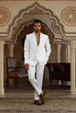 classic white italian suit set