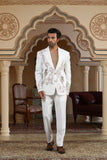 sonchidi white embroidered suit set