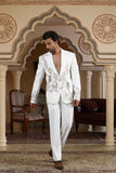 sonchidi white embroidered suit set