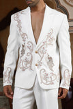 sonchidi white embroidered suit set