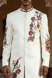 rajphool hand embroidered textured indo set