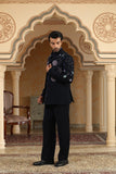 van raj embroidered short open jacket set