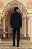 van raj embroidered short open jacket set