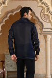 van raj embroidered short open jacket set