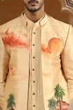 desert handpainted and embroiderd open jacket set