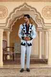 blue lily dual tone suit set
