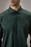 HEART ALLOVER - HAND EMBROIDERED DESIGNER SHIRT