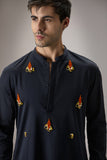 KELP(OCEAN) - HAND EMBROIDERED DESIGNER KURTA