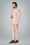 Old Rose Jodhpuri Coat with forts embroidery.