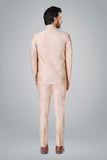 Old Rose Jodhpuri Coat with forts embroidery.