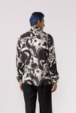 Abstract black and white printed shirt