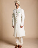 Ivory Jacquard Sherwani Set