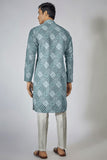 Blue Printed Kurta Set