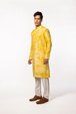 YELLOW TIE DYE MIRROR KURTA SET