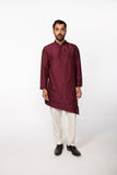 WINE PINTUCK KURTA