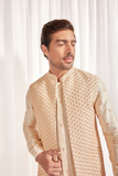 Short open bandi set with kurta and slim pant