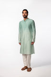 AQUA GREEN TWIRL EMBROIDERED KURTA SET