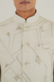 Geometric Embroidered Jawahar Jacket