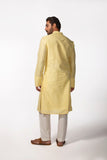 YELLOW SLEEVE EMB KURTA SET