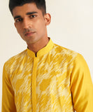 DIAGONAL LINE EMBROIDERED KURTA SET