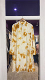 Yellow Tie-Dye Kurta with Sequin Accents