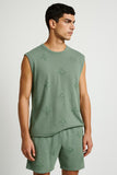 Embroidered Tank - Sage
