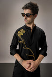 LONG FLOWER - HAND EMBROIDERED DESIGNER KURTA